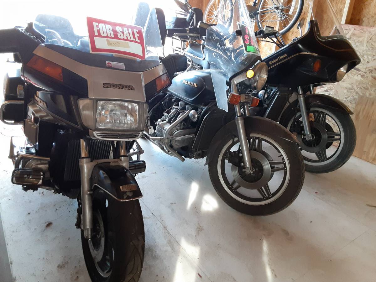 1980 Honda GL1100 Goldwing Interstate<br />
1981 Honda GL1100 Goldwing Interstate<br />
1984 Honda GL1200 Goldwing Interstate<br />
+1981 Honda GL1100 Parts Bike (Engine + Frame)